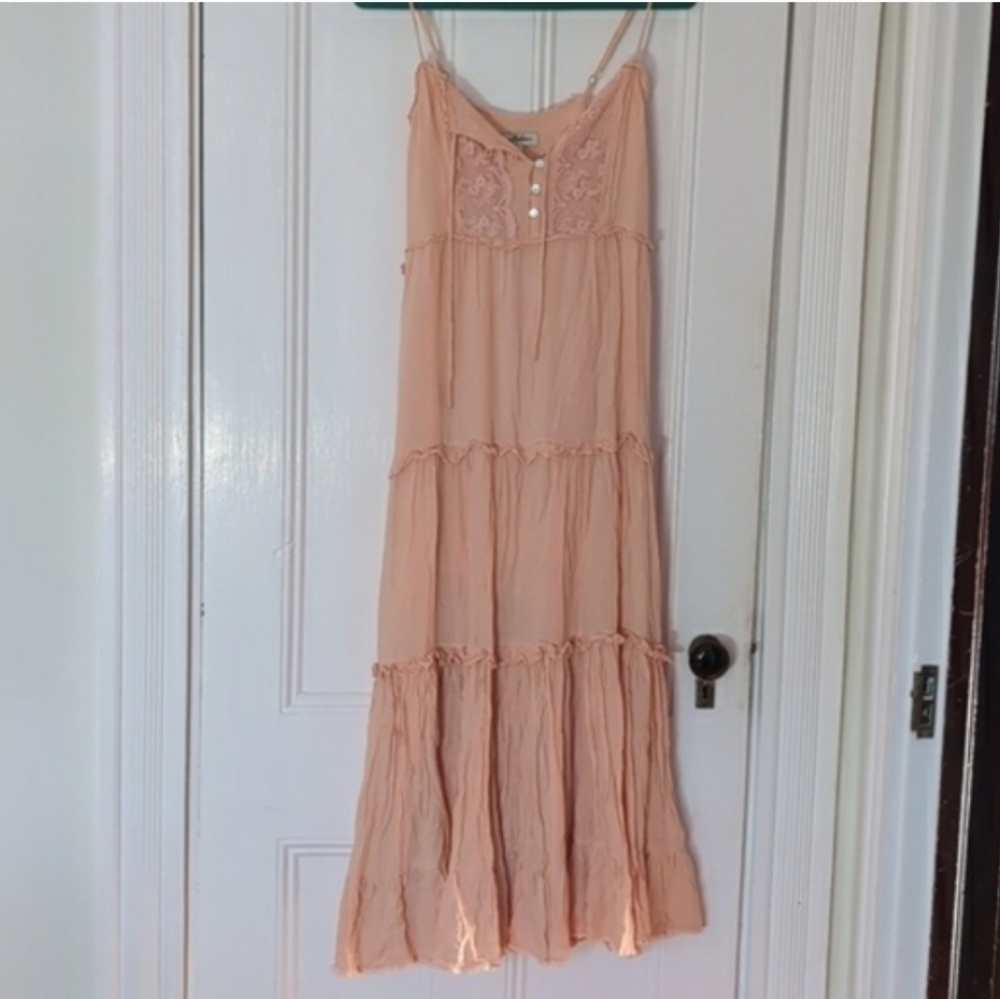 🧁Arnhem Prairie Lover Maxi Dress In Peach Pearl RARE